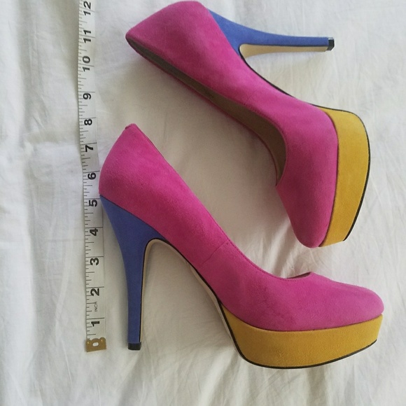 Enzo Angiolini Colorblock Heels - Picture 5 of 8